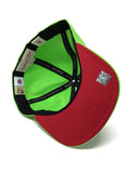 Mitchell & Ness Hat Detroit Pistons Neon Green Red Logo Fitted hat