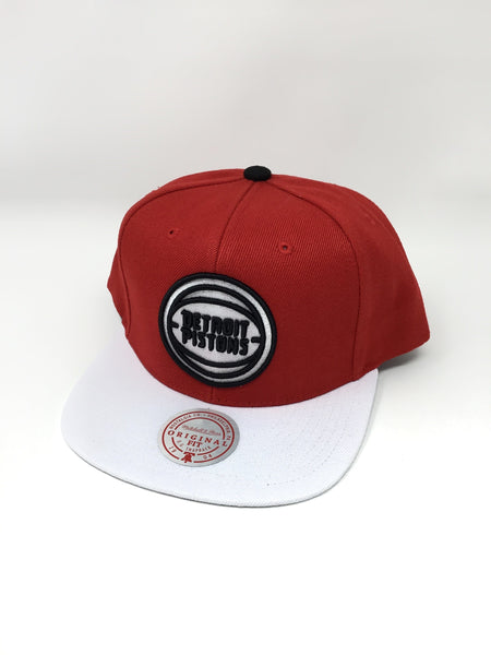 Mitchell & Ness Hat Detroit Pistons Red & White Snapback Hat 08024833