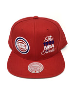 Mitchell & Ness Headwear Detroit Pistons The 1990 NBA Finals Red Logo Snapback 195563913239