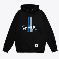 Mitchell & Ness Hoodie Black Detroit Lions Throwback Logo Pullover Hoodie