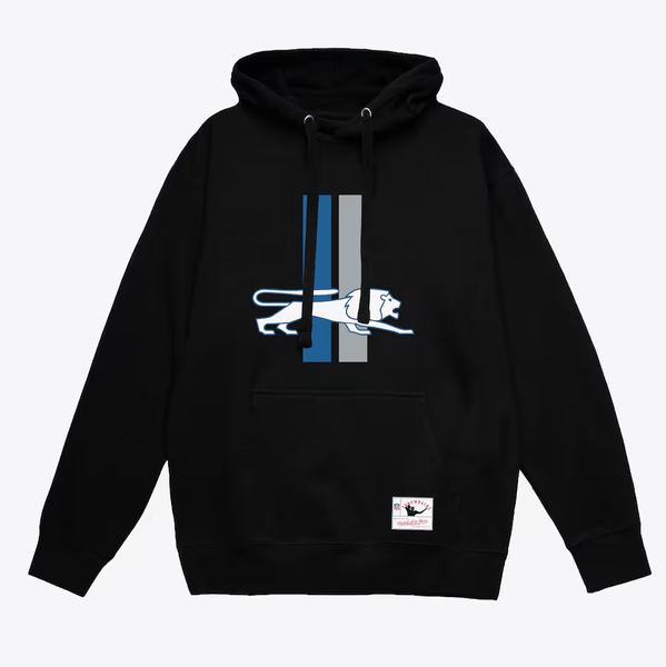 Mitchell & Ness Hoodie Black Detroit Lions Throwback Logo Pullover Hoodie