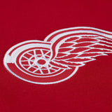 Mitchell & Ness Hoodie Detroit Red Wings Red Throwback Quilted Fleece Quarter-Zip Hoodie