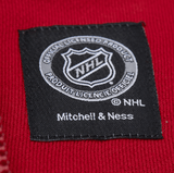Mitchell & Ness Hoodie Detroit Red Wings Red Throwback Quilted Fleece Quarter-Zip Hoodie