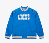 Mitchell & Ness Jacket Detroit Lions Blue Vintage Lightweight Satin Full-Snap Jacket