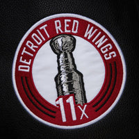 Mitchell & Ness Jacket Detroit Red Wings Black Out Collection Team Logo Full-Snap Varsity Jacket