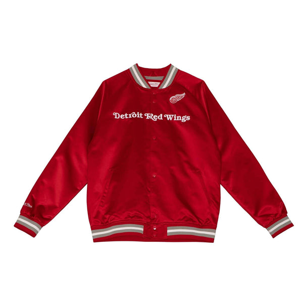 Mitchell & Ness Jacket Red Wings Lightweight Satin Jacket - Red