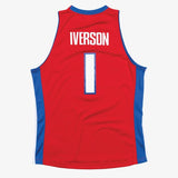 Mitchell & Ness Jersey Allen Iverson Red Detroit Pistons 2008/09 Hardwood Classics Swingman Player Jersey