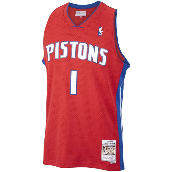 Mitchell & Ness Jersey Allen Iverson Red Detroit Pistons 2008/09 Hardwood Classics Swingman Player Jersey