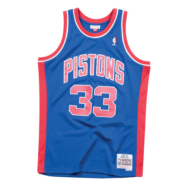 Mitchell & Ness Jersey Grant Hill Blue Detroit Pistons 1995/96 Hardwood Classics Swingman Player Jersey