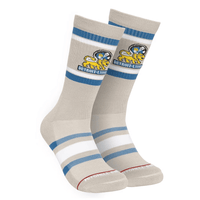 Mitchell & Ness Socks Gray Detroit Lions Throwback Team Stripes Crew Socks 197932787809