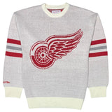 Mitchell & Ness Sweatshirt Detroit Red Wings Retro Helmet Current Logo Sweater (Cream)