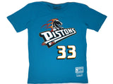 Mitchell & Ness Youth Apparel Youth Detroit Pistons Grant Hill Teal T-Shirt