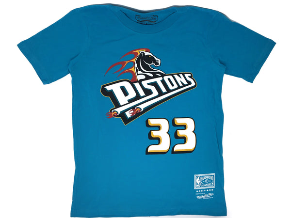 Mitchell & Ness Youth Apparel Youth Detroit Pistons Grant Hill Teal T-Shirt