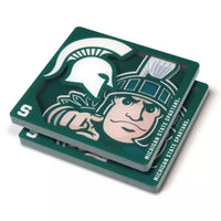 Michigan State University Spartans 3D Logo Coasters - 2 pack