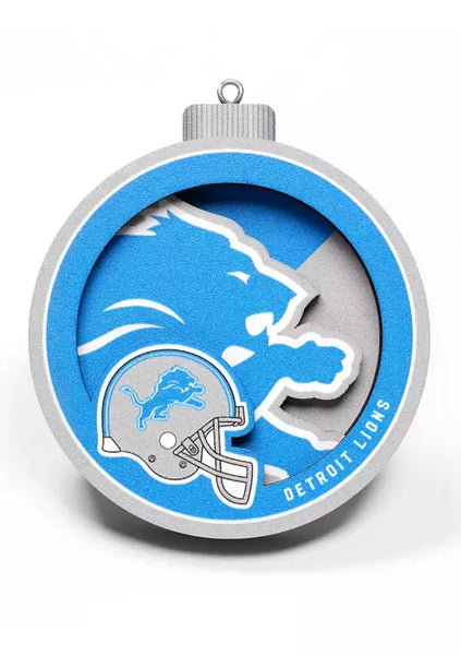 Detroit Lions 3D Logo Ornament