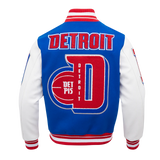 NBA Detroit Pistons Mashup Rib Wool Varsity Jacket