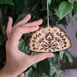 Pole Cat Club Pierogi Polish Folk Art Ornament Laser Engraved Wood