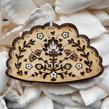 Pole Cat Club Pierogi Polish Folk Art Ornament Laser Engraved Wood