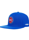 Pro Standard Hat Detroit Pistons Blue Classic Logo Men's Snapback Hat 198530344012