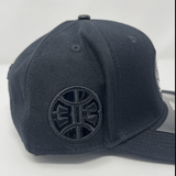 Pro Standard Hat Detroit Pistons Triple Black Pro Six Snapback 113600568129