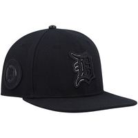 Pro Standard Hat Detroit Tigers Triple Black Wool Snapback Hat 198530736497