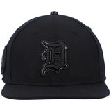Pro Standard Hat Detroit Tigers Triple Black Wool Snapback Hat 198530736497