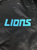 Detroit Lions Black Satin Varsity Jacket