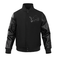 Pro Standard Jacket Detroit Lions NFL Triple Black Men's Wool Varsity Jacket