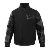Pro Standard Jacket Detroit Lions NFL Triple Black Men's Wool Varsity Jacket