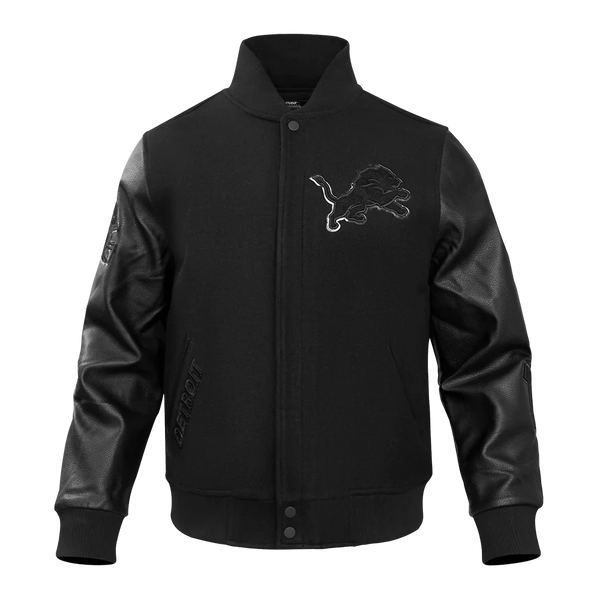 Pro Standard Jacket Detroit Lions NFL Triple Black Men's Wool Varsity Jacket