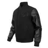 Pro Standard Jacket Detroit Lions NFL Triple Black Men's Wool Varsity Jacket