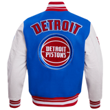 Pro Standard Jacket NBA Detroit Pistons Retro Classic Men's Rib Wool Varsity Jacket