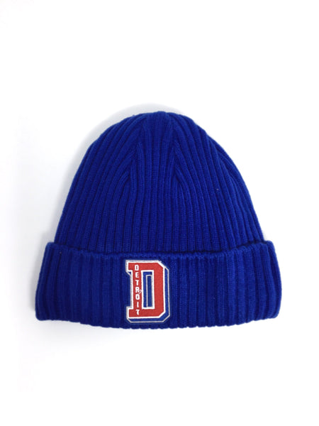 Pro Standard Knit Cap Detroit Pistons "D" Blue Beanie 198530840385