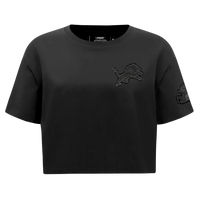 Pro Standard Women's NFL Detroit Lions Triple Black Women's Single Jersey Boxy Tee