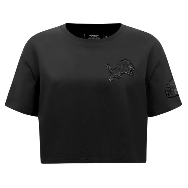 Pro Standard Women's NFL Detroit Lions Triple Black Women's Single Jersey Boxy Tee