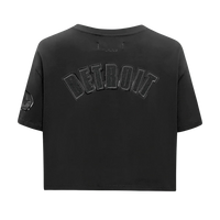 Pro Standard Women's NFL Detroit Lions Triple Black Women's Single Jersey Boxy Tee
