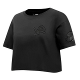 Pro Standard Women's NFL Detroit Lions Triple Black Women's Single Jersey Boxy Tee