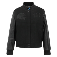 Pro Standard Women's NFL Detroit Lions Triple Black Women's Wool Varsity Jacket