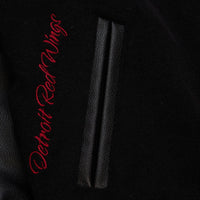 Detroit Red Wings Black Out Collection Team Logo Full-Snap Varsity Jacket