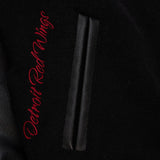 Detroit Red Wings Black Out Collection Team Logo Full-Snap Varsity Jacket
