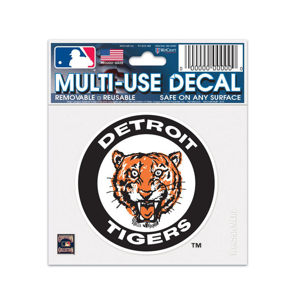 Detroit Tigers Cooperstown Multi-Use Decal 3"x4"