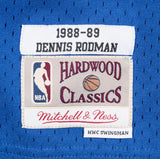 Dennis Rodman Blue Detroit Pistons 1988/89 Hardwood Classics Swingman Player Jersey