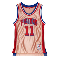 Womens 75th Anniversary Rose Gold Swingman Isiah Thomas Detroit Pistons 1982-83 Jersey