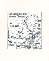 Signal Return Posters, Prints, & Visual Artwork Map Print Editions: Detroit United Lines and Interurban Connections 36232193