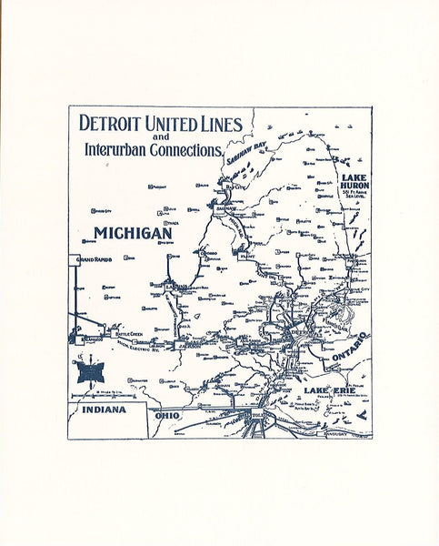 Signal Return Posters, Prints, & Visual Artwork Map Print Editions: Detroit United Lines and Interurban Connections 36232193