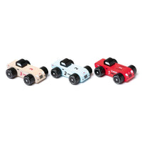Toysmith Toy Cubika Wooden Vehicle Set Racing Cars 4823056515474