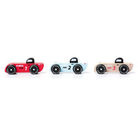 Toysmith Toy Cubika Wooden Vehicle Set Racing Cars 4823056515474