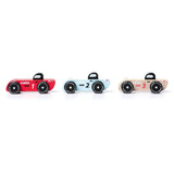 Toysmith Toy Cubika Wooden Vehicle Set Racing Cars 4823056515474