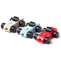 Toysmith Toy Cubika Wooden Vehicle Set Racing Cars 4823056515474