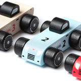 Toysmith Toy Cubika Wooden Vehicle Set Racing Cars 4823056515474